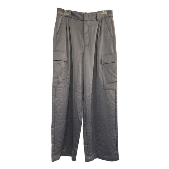 Madewell High-Rise Straight Cargo Trousers in Satin Size 6 - Picture 4 of 7
